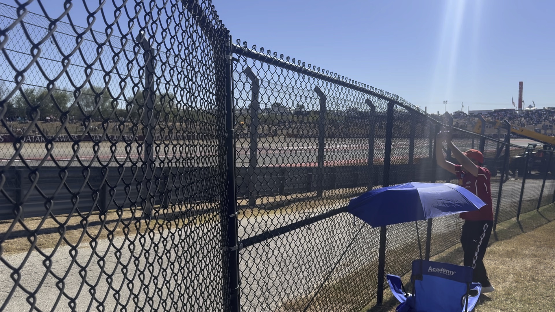 Chain link temporary fence panels on a construction site in San Bernardino